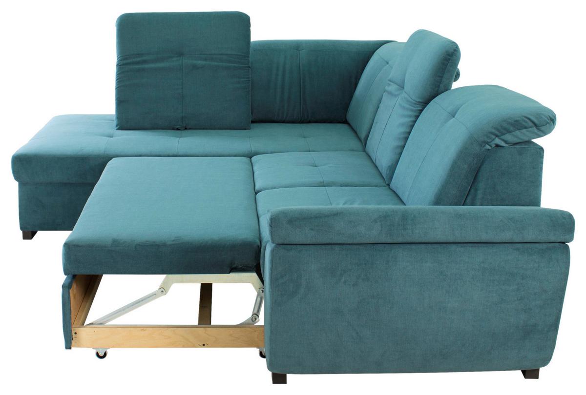 Kutna Garnitura Vince - plava/crna, Design, tekstil/plastika (202/280cm) - Modern Living