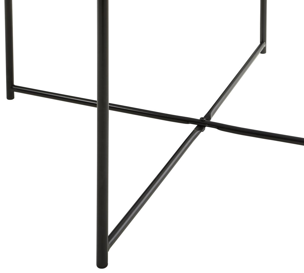 STOLIK KAWOWY MIREGLIA -TREND- - czarny/biały, Trend, materiał drewnopochodny/metal (83/83/40cm) - MID.YOU