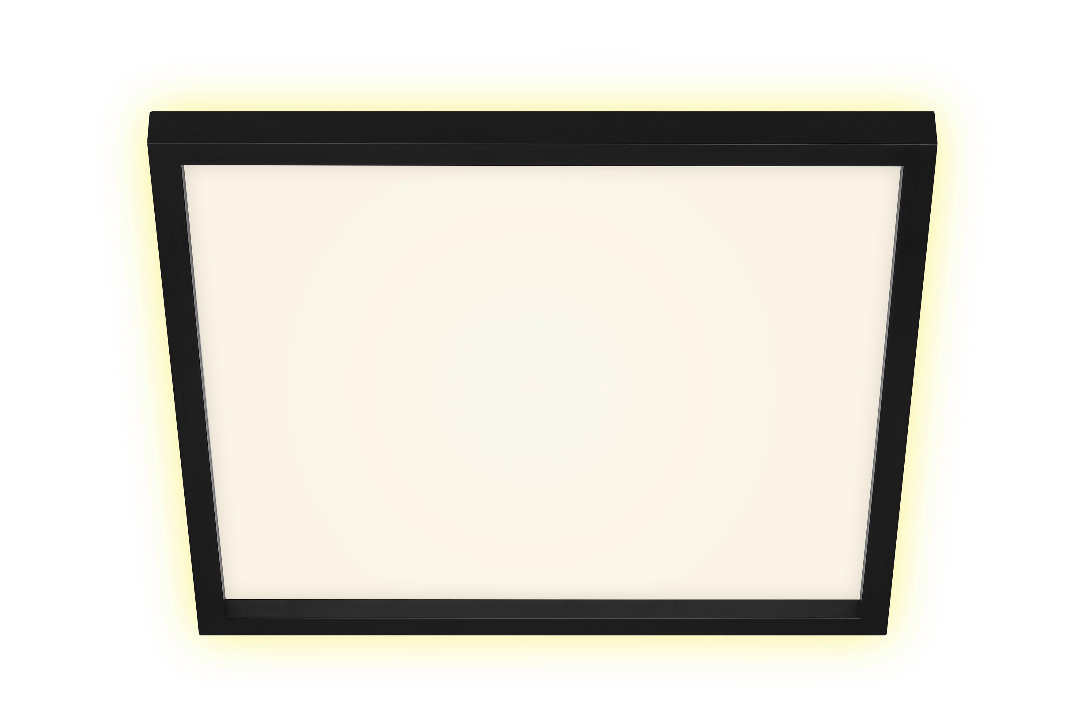 LED-Deckenleuchte Cadre Schwarz max. 22 Watt - Schwarz, Basics, Kunststoff (42,2/42,2/4cm)