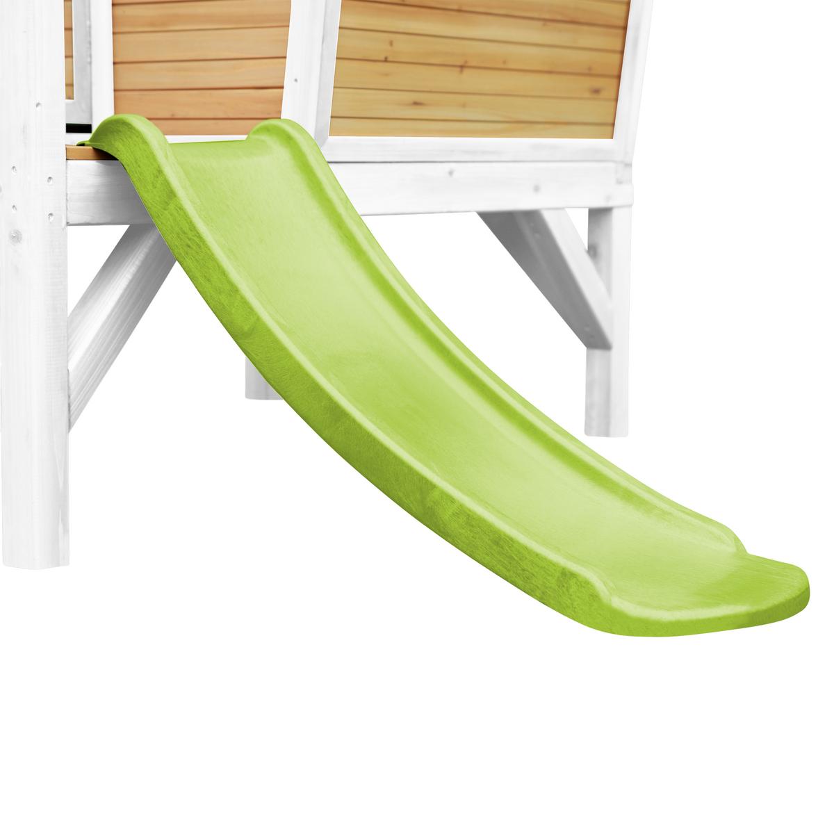 Spielturm Robin aus Zedernholz - Braun/Weiß, Basics, Holz/Kunststoff (264/203/177cm) - Ambia Garden