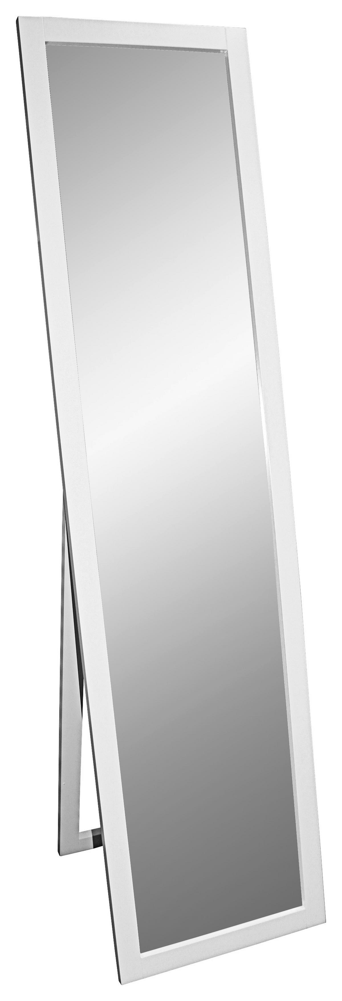 Oglindă MEGGY - alb, Modern, sticlă/lemn (40/160/3,8cm) - Modern Living