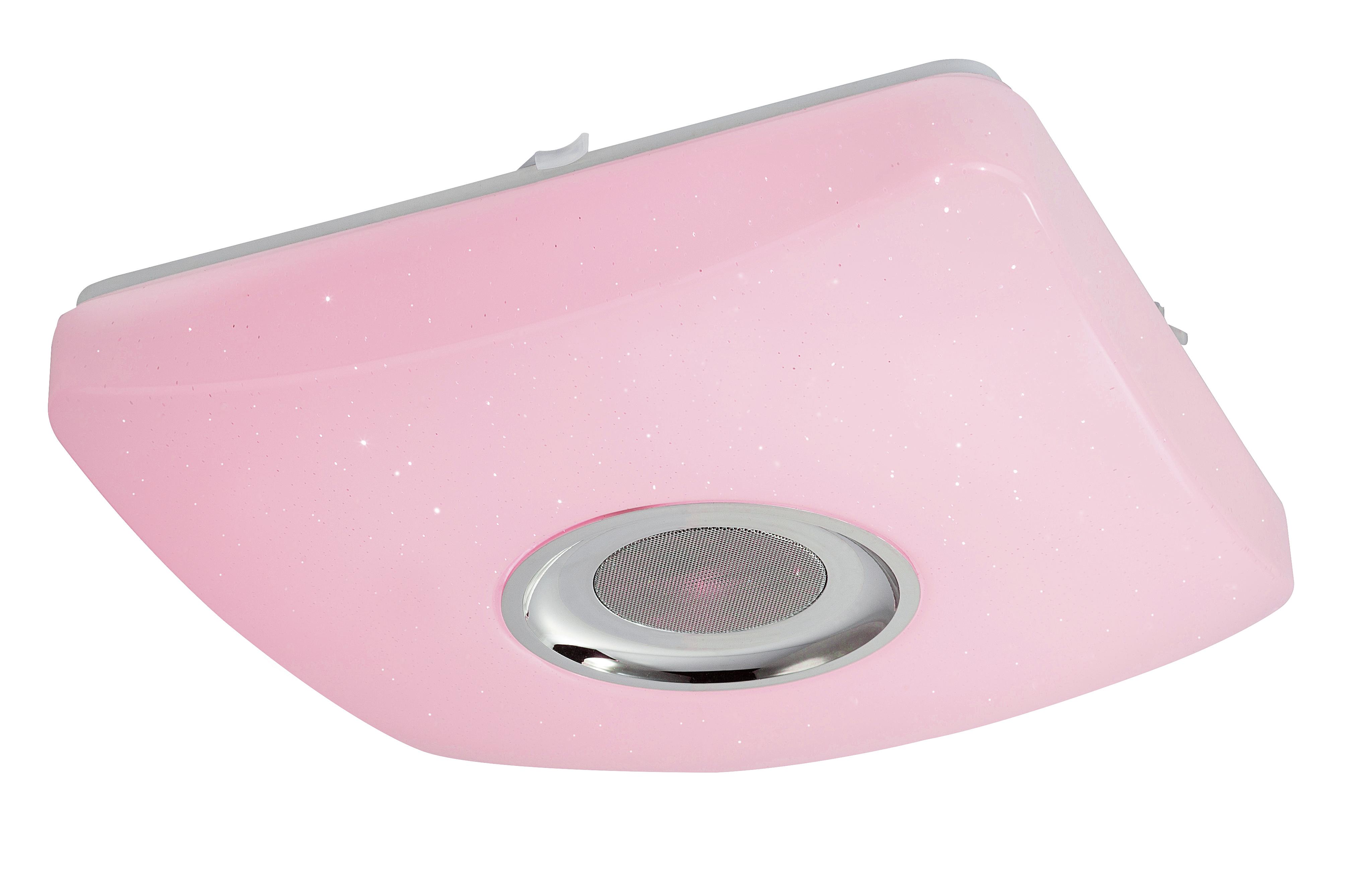 LED-DECKENLEUCHTE AYLEEN L: 36,5 CM WEISS - Chromfarben/Weiss, Basics, Kunststoff/Metall (36,5/36,5/9cm) - Globo