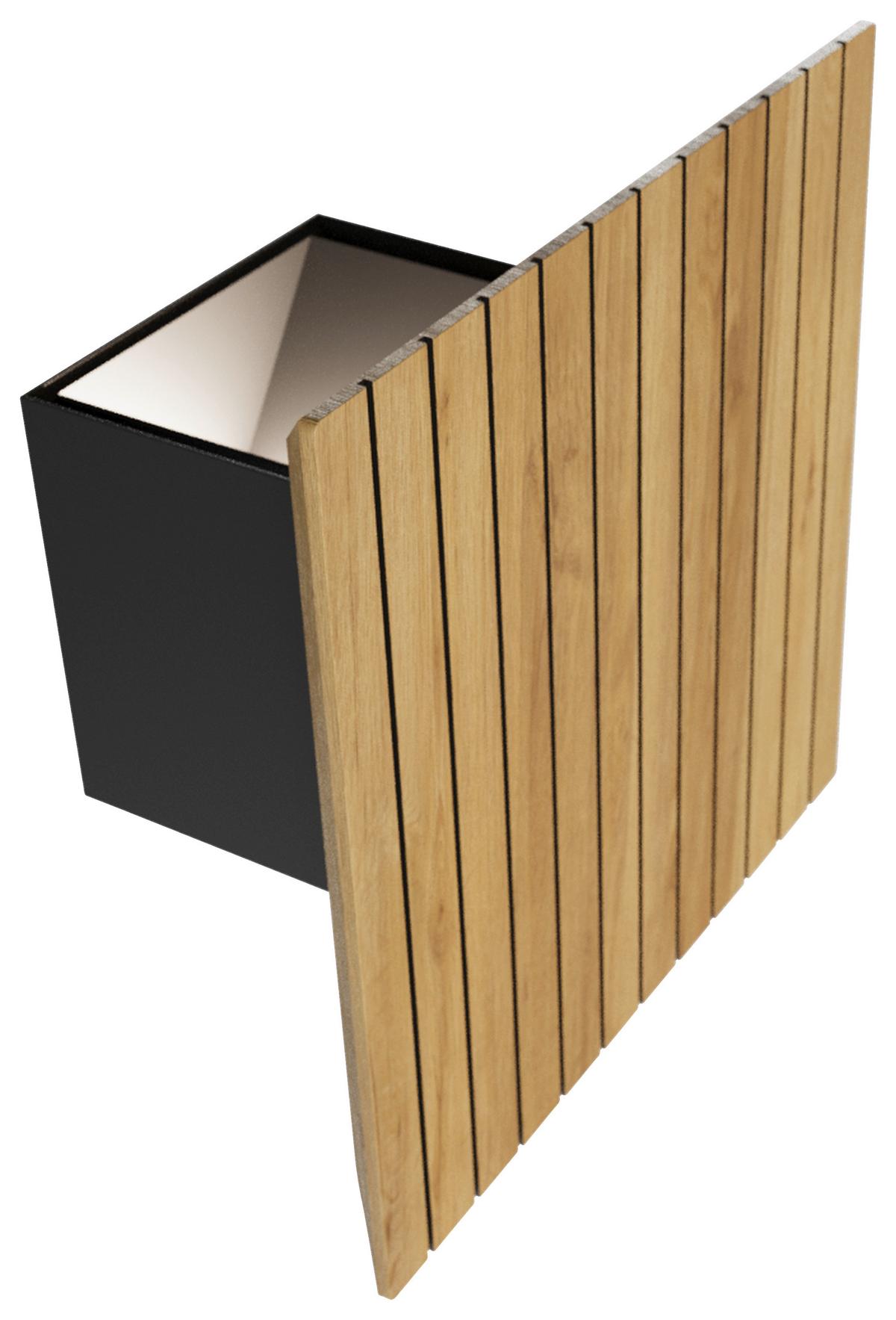 KINKIET LED 142554 SAALBACH *WW* - kolor dębowy, Natur, drewno (15/15/15cm) - Waldwelt