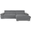Kutna Garnitura Perry - siva/srebrne boje, Design, tekstil/drvo (292/183cm) - Modern Living