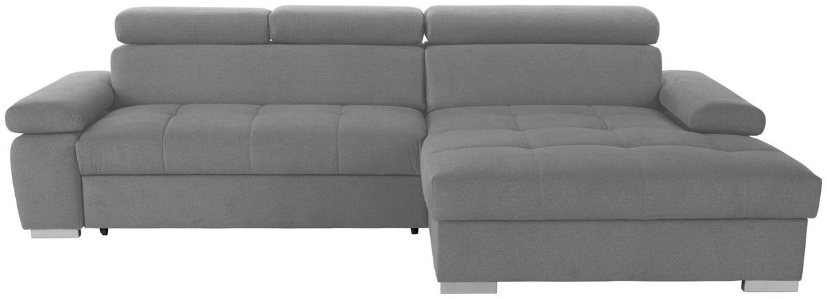 Kutna Garnitura Perry - siva/srebrne boje, Design, tekstil/drvo (292/183cm) - Modern Living