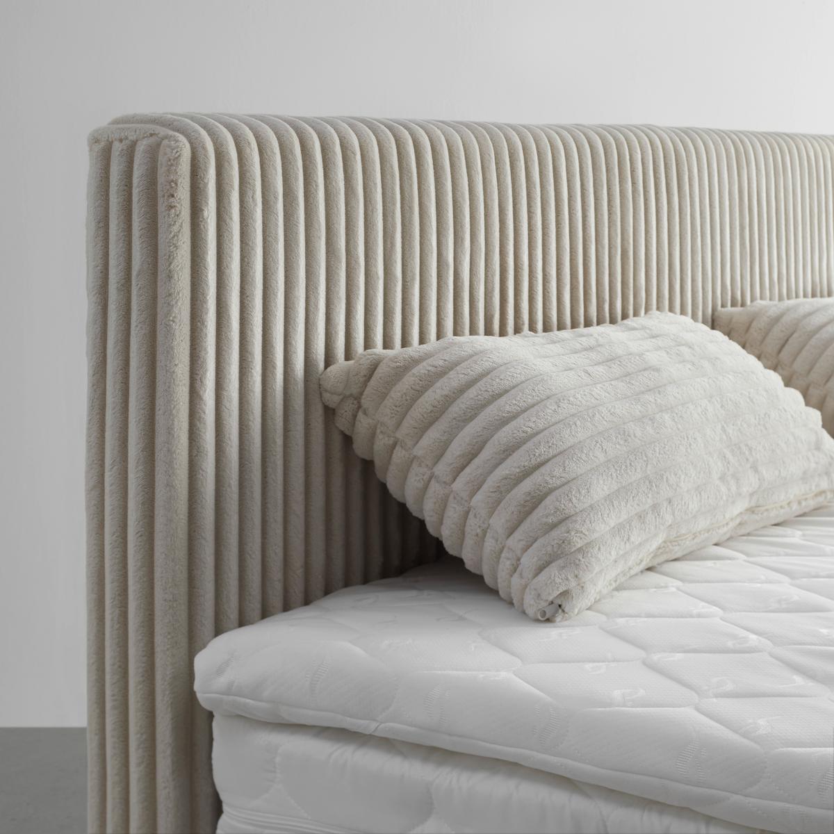 Boxspringbett Rossa in Beige ca. 180x200cm - Beige/Schwarz, KONVENTIONELL, Holzwerkstoff/Kunststoff (180/200cm) - Mömax