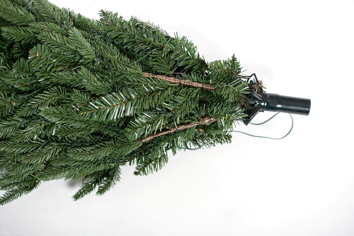 Weihnachtsbaum Evergreen Sherwood Grün H: ca. 210cm - Waldgrün, Basics, Kunststoff (134/210cm)