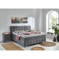 Boxspring Krevet Scarlett - tamno siva/crna, Konvencionalno, drvni materijal/drvo (180/200cm) - Premium Living