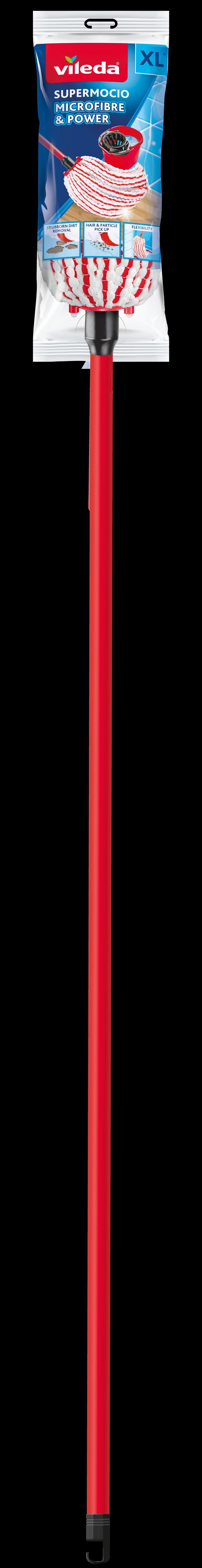 Nyeles Gyorsfelmosó Vileda Supermocio Microfibre - piros, műanyag/textil - Vileda