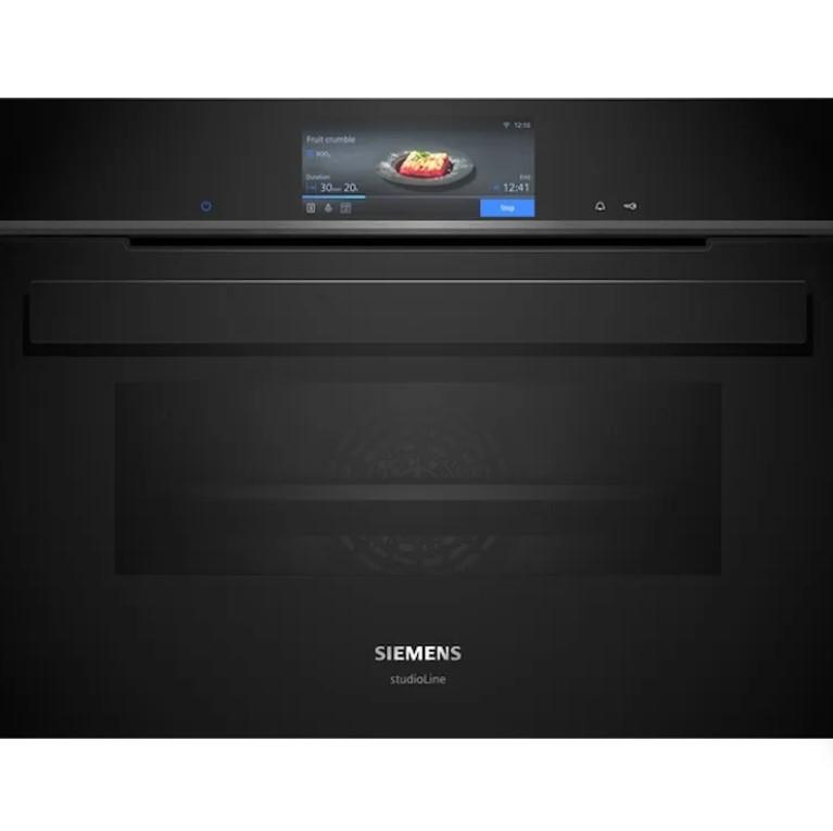 Kompaktbackofen CS958GDD1 Edelstahl schwarz - Edelstahlfarben/Schwarz, Metall (59,4/45,5/54,8cm) - Siemens