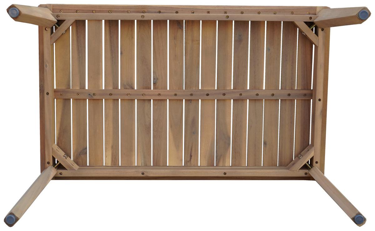 Gartenset Michi 1 Grau/Akaziefarben, 4-teilig - Grau/Akaziefarben, MODERN, Holz/Metall (82/55/40cm) - Mömax