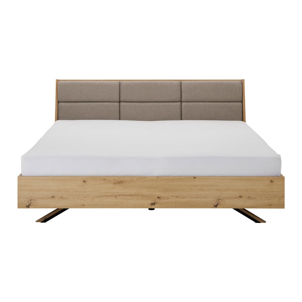 Polsterbett Dormio ca. 180x200 cm Eichefarben/Braun - Eichefarben/Schwarz, MODERN, Holz/Textil (180/200cm) - Bessagi Home