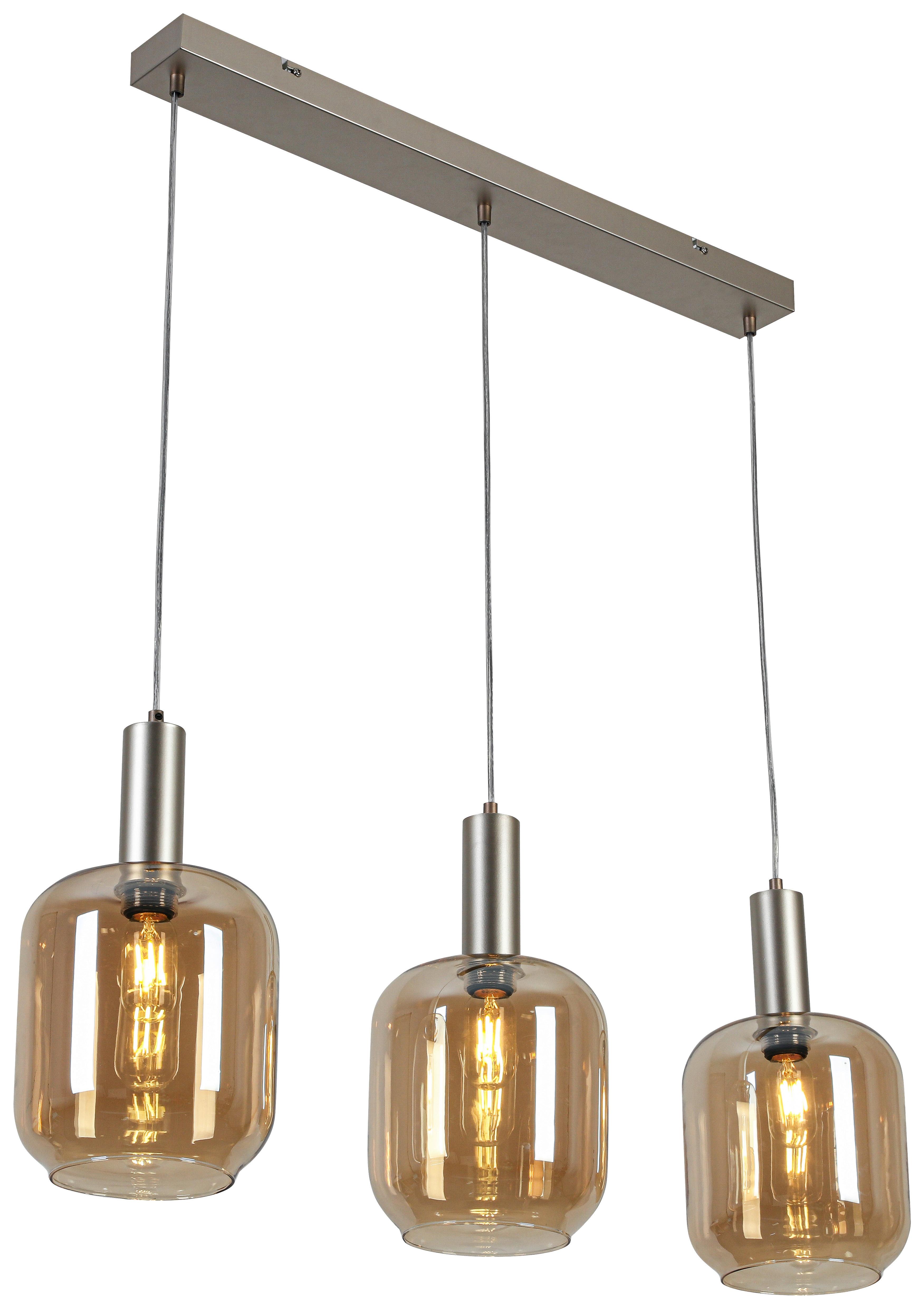 HÄNGLAMPA SIOP - bärnstensfärgad/champagne, Modern, metall/glas (80/20/120cm)
