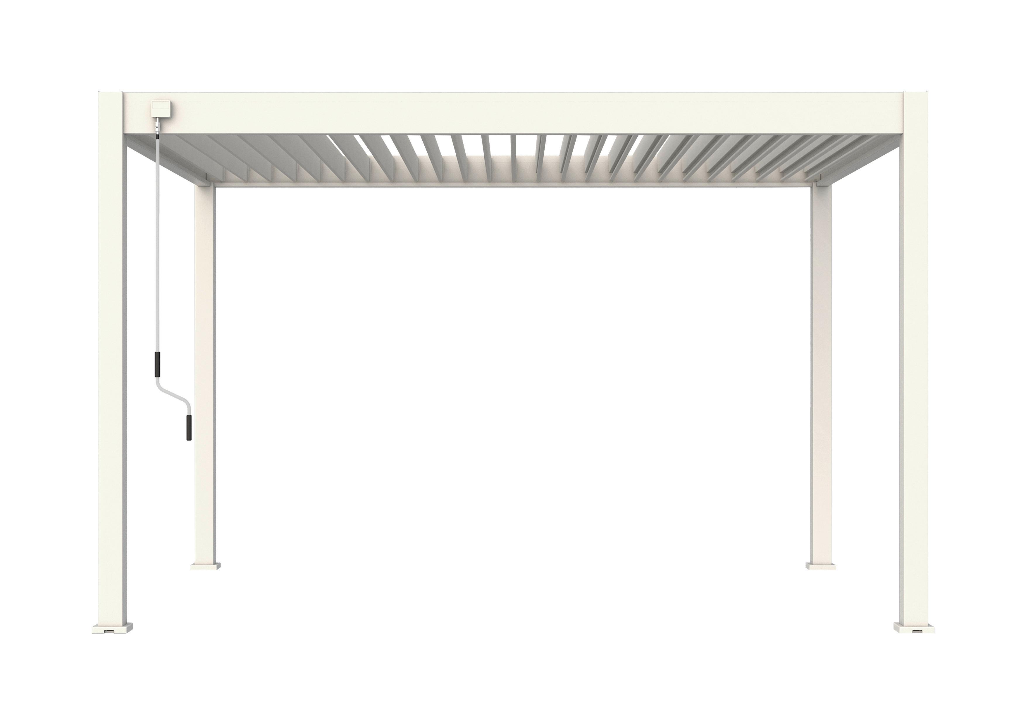 PERGOLA CLASSIC 3X4M WEISS - Weiss, Basics, Metall (400/255/300cm) - Gardenson
