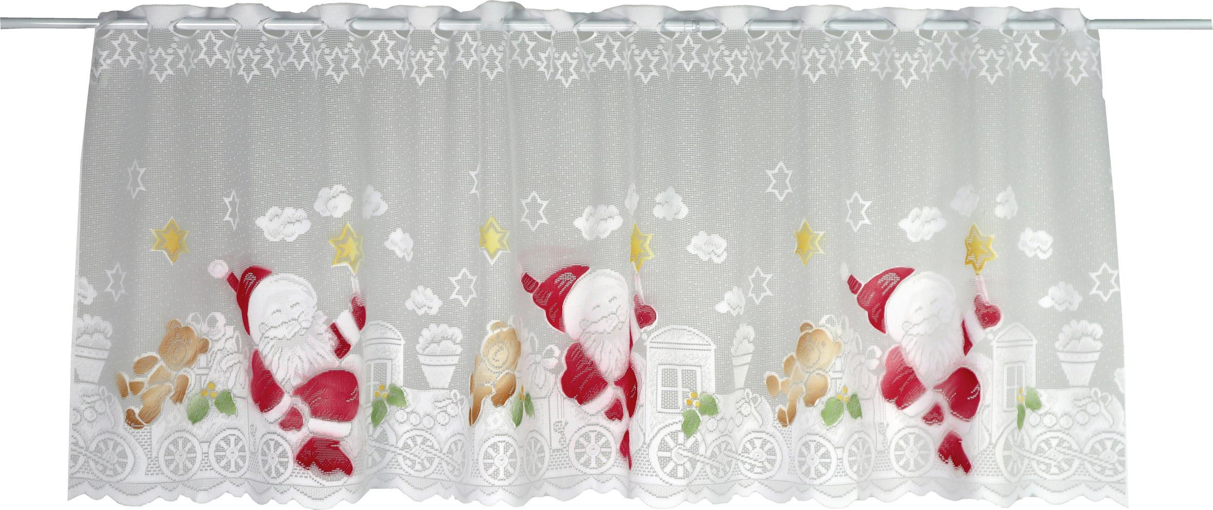 FIRANA KRÓTKA NIKOLAUS - czerwony/biały, tkanina (140/50cm)