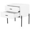 TABLE DE NUIT PELOTAS - noir/blanc, MODERN, matériau en bois/métal (50/60/40cm) - Premium Living