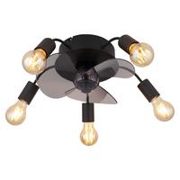 Stropni Ventilator Alisha - svijetlo siva/crna, Basics, metal/plastika (42/15cm) - Globo