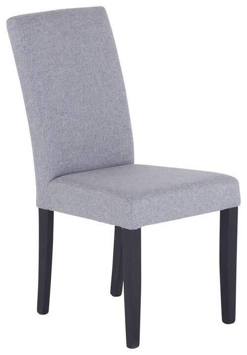 Scaun JOHN - negru/gri, Konventionell, textil/material pe bază de lemn (43,5/94/59cm)