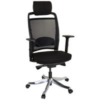 Pisarniški Stol Ikast I, Črna - srebrne barve/črna, Moderno, kovina/umetna masa (68/120/55cm) - MID.YOU