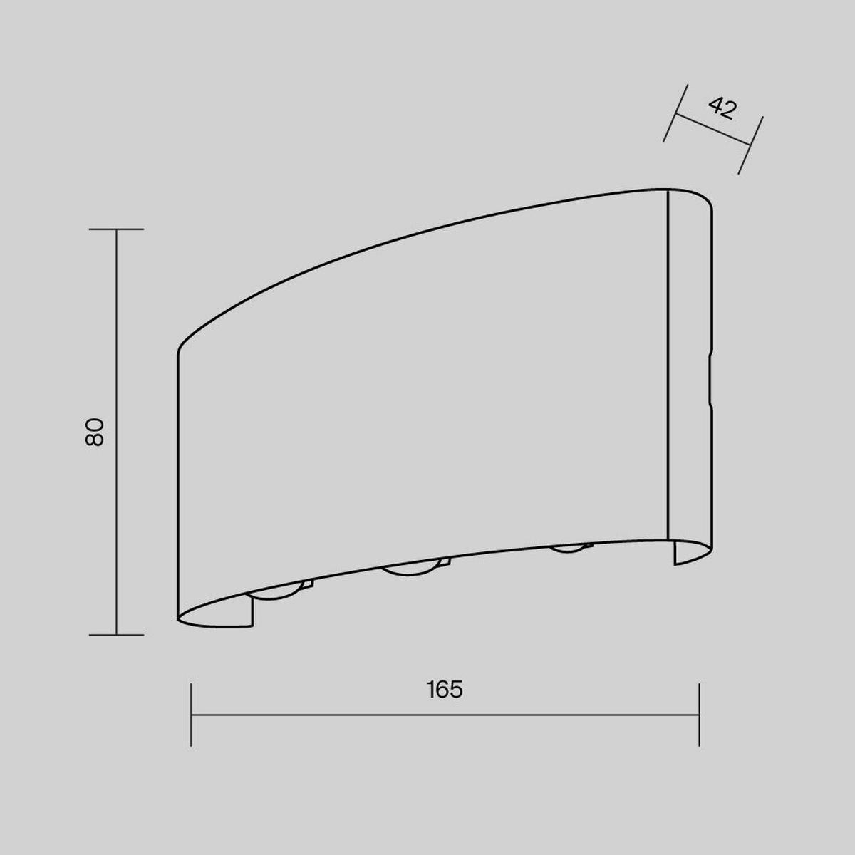 AUSSENLEUCHTE STRATO - Schwarz, Modern, Metall (16,5/4,2/8cm) - MAYTONI