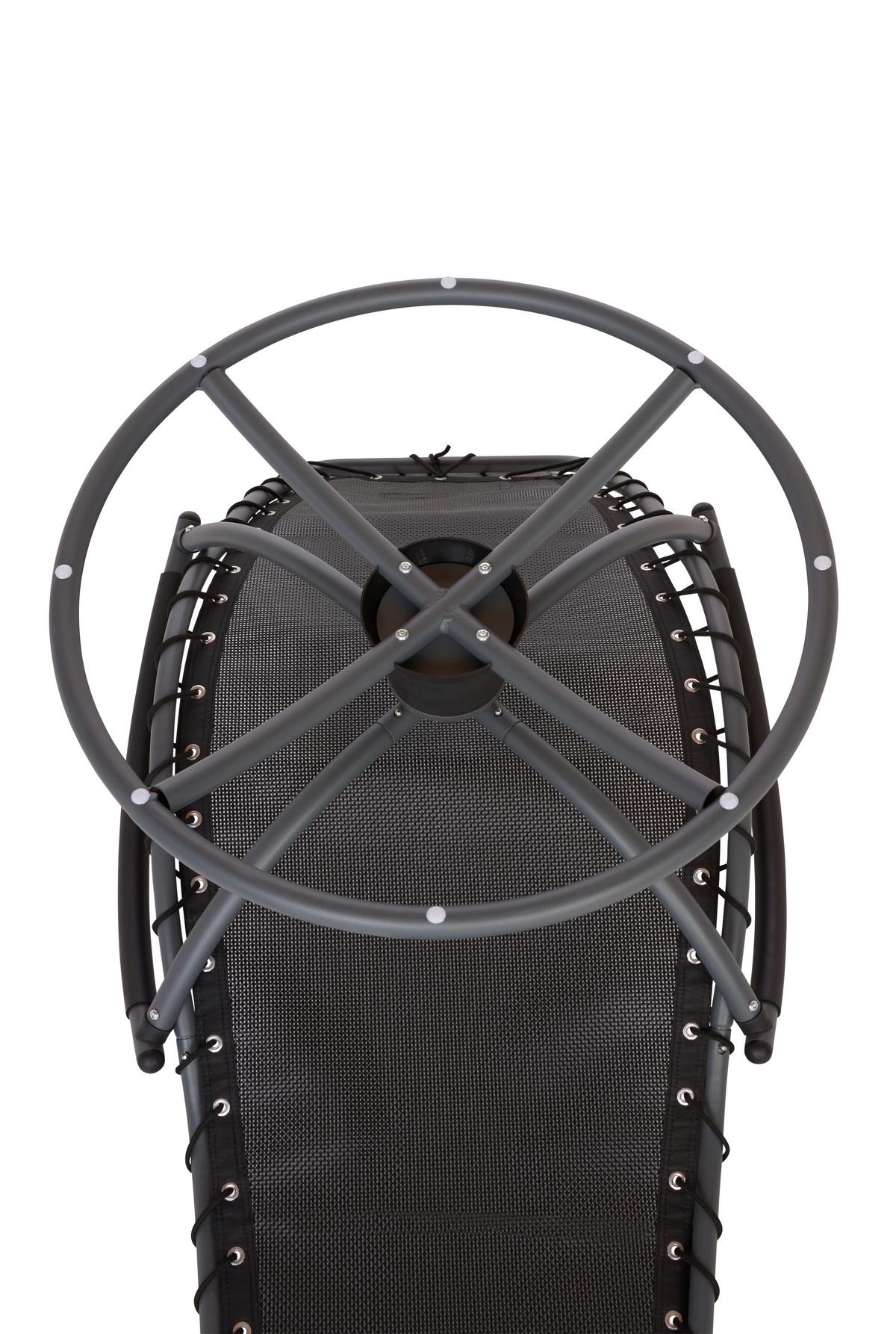 Relaxliege Eleni in Schwarz - Schwarz, Modern, Textil/Metall (168/77/85cm) - Modern Living