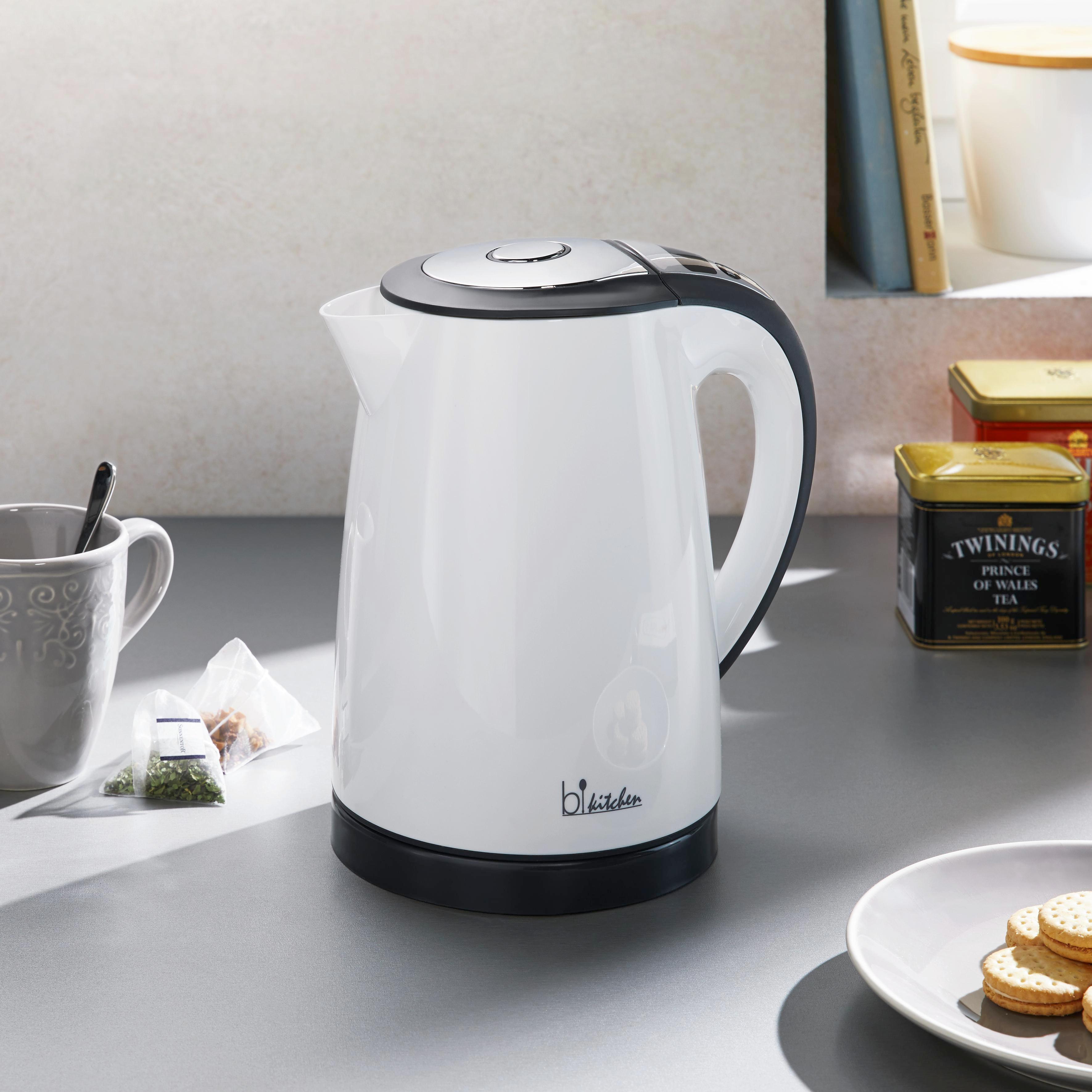 Wasserkocher Bikitchen - Schwarz/Weiß, MODERN, Kunststoff (22,5/25,5/13,5cm) - Bikitchen