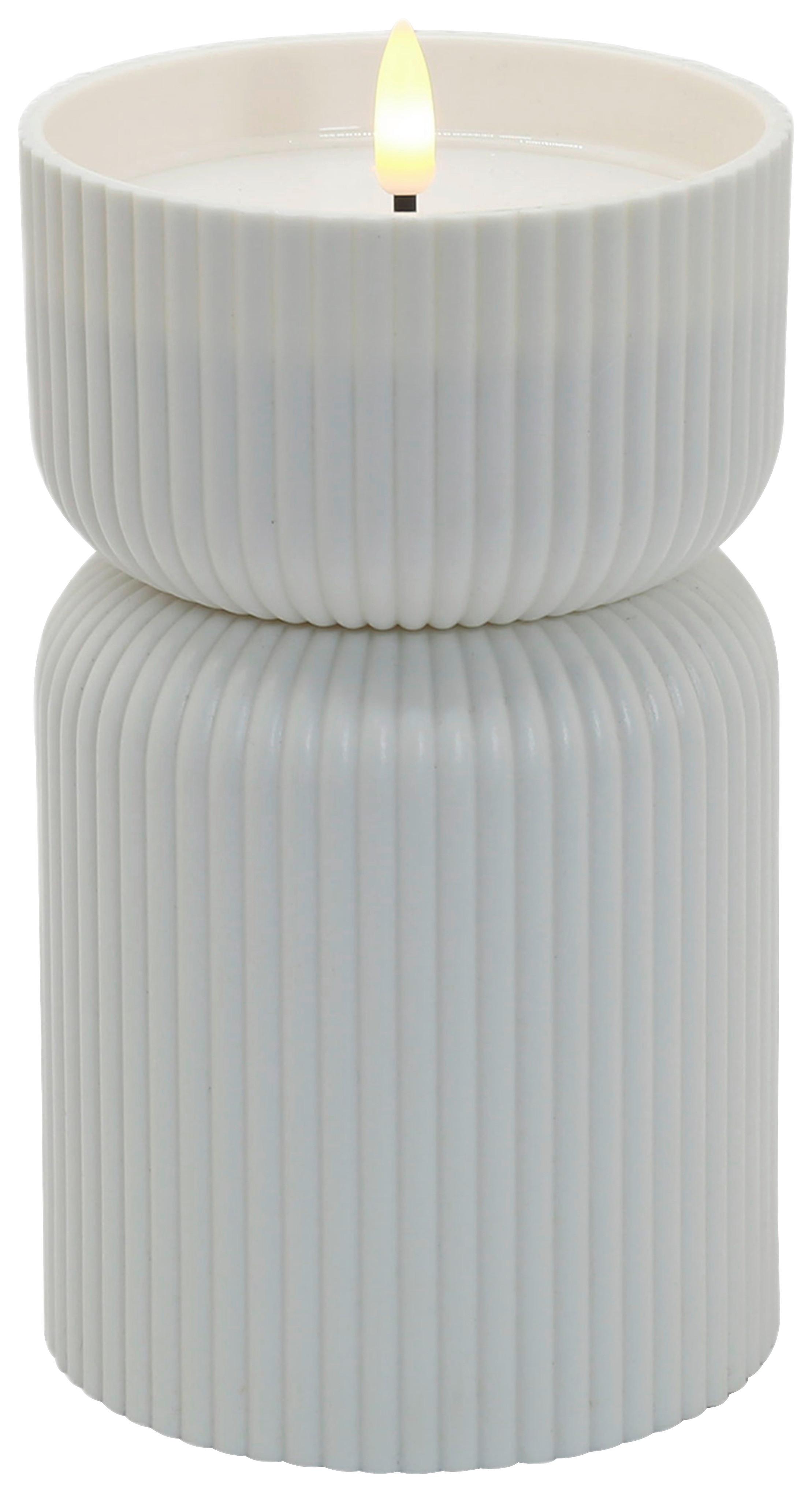 LED-Kerze Lioris Weiß max. 0,06 Watt - Weiß, Kunststoff (10/17cm) - Mömax