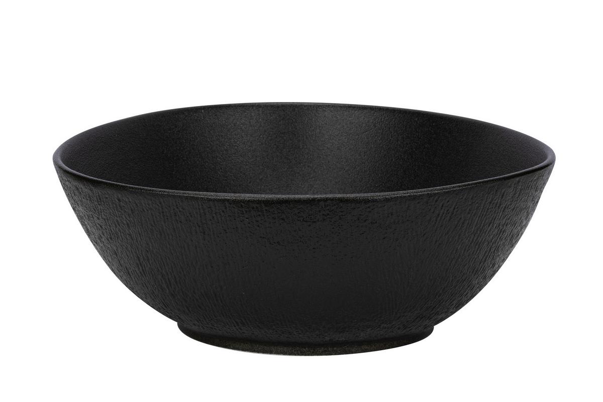 Salatschüssel Haruki in Schwarz - Schwarz, MODERN, Keramik (25,4/23,5/9,5cm) - Premium Living