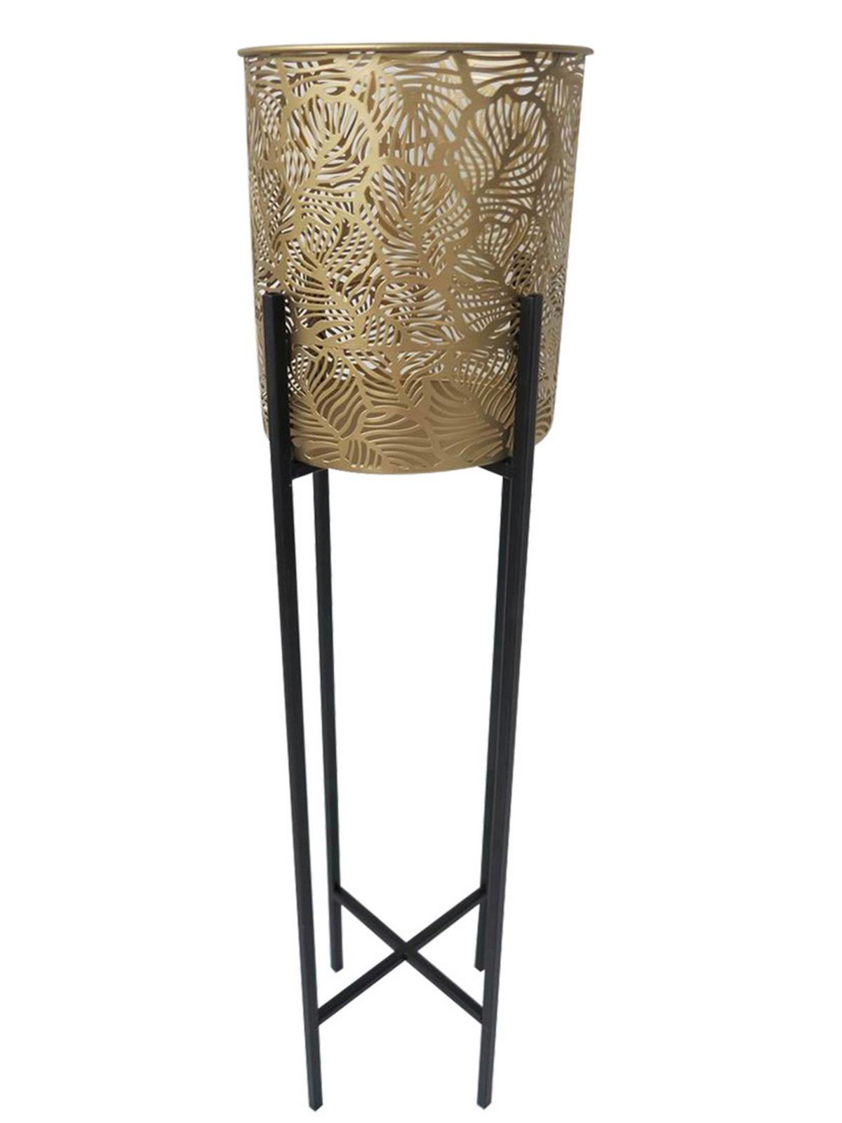 DONICZKA NA KWIATY GM60-4958 - czarny/kolor złoty, Lifestyle, metal (21,5/97,5cm) - Ambia Home