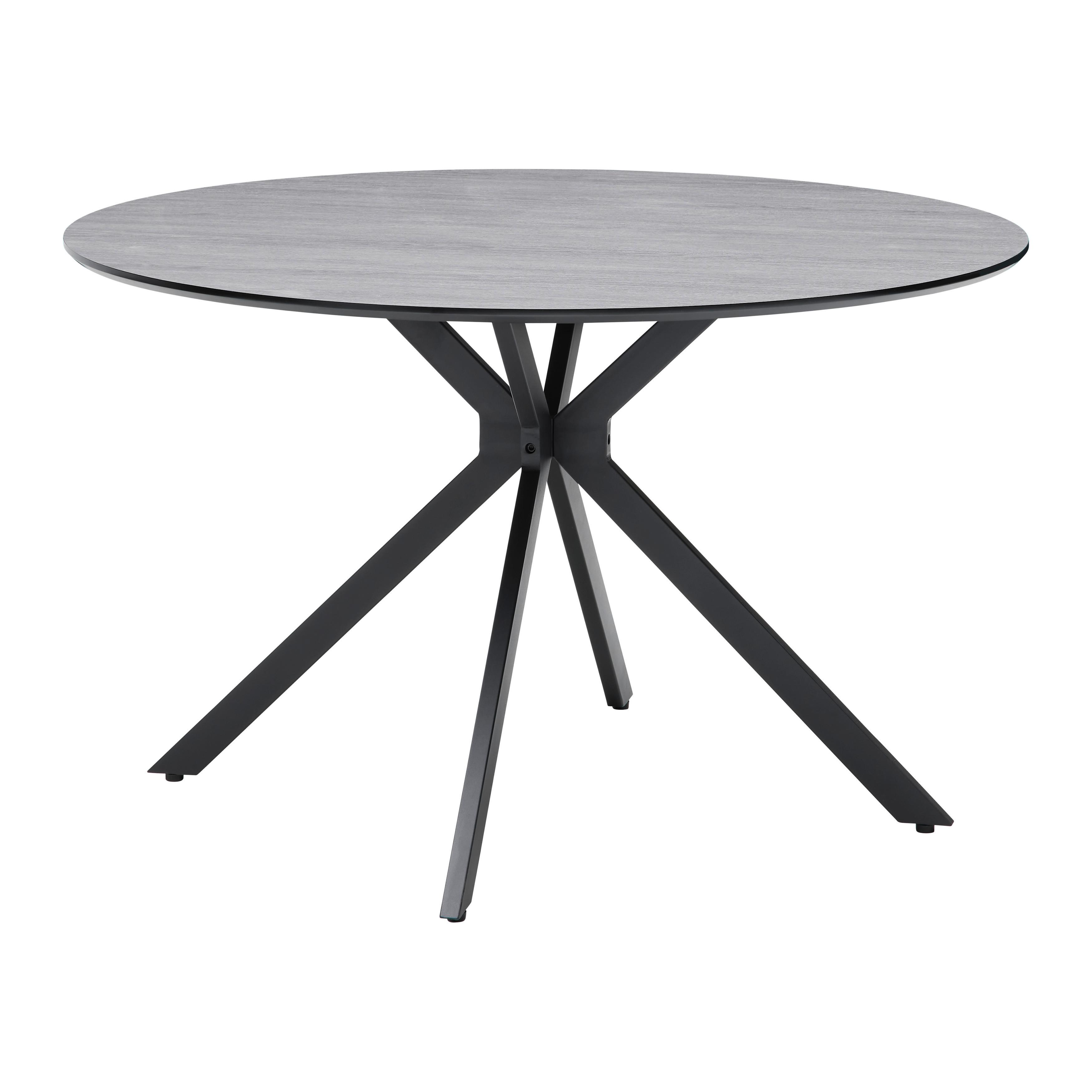 Trpezarijski Sto Luca-Top - siva/crna, Dizajnerski, metal/pločasti materijal (120/120/75cm) - Mömax