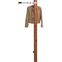 Stenski Obešalnik Santiago - barve nerjavečega jekla/barve hrasta, Konvencionalno, kovina/les (48/190/35cm) - Mömax