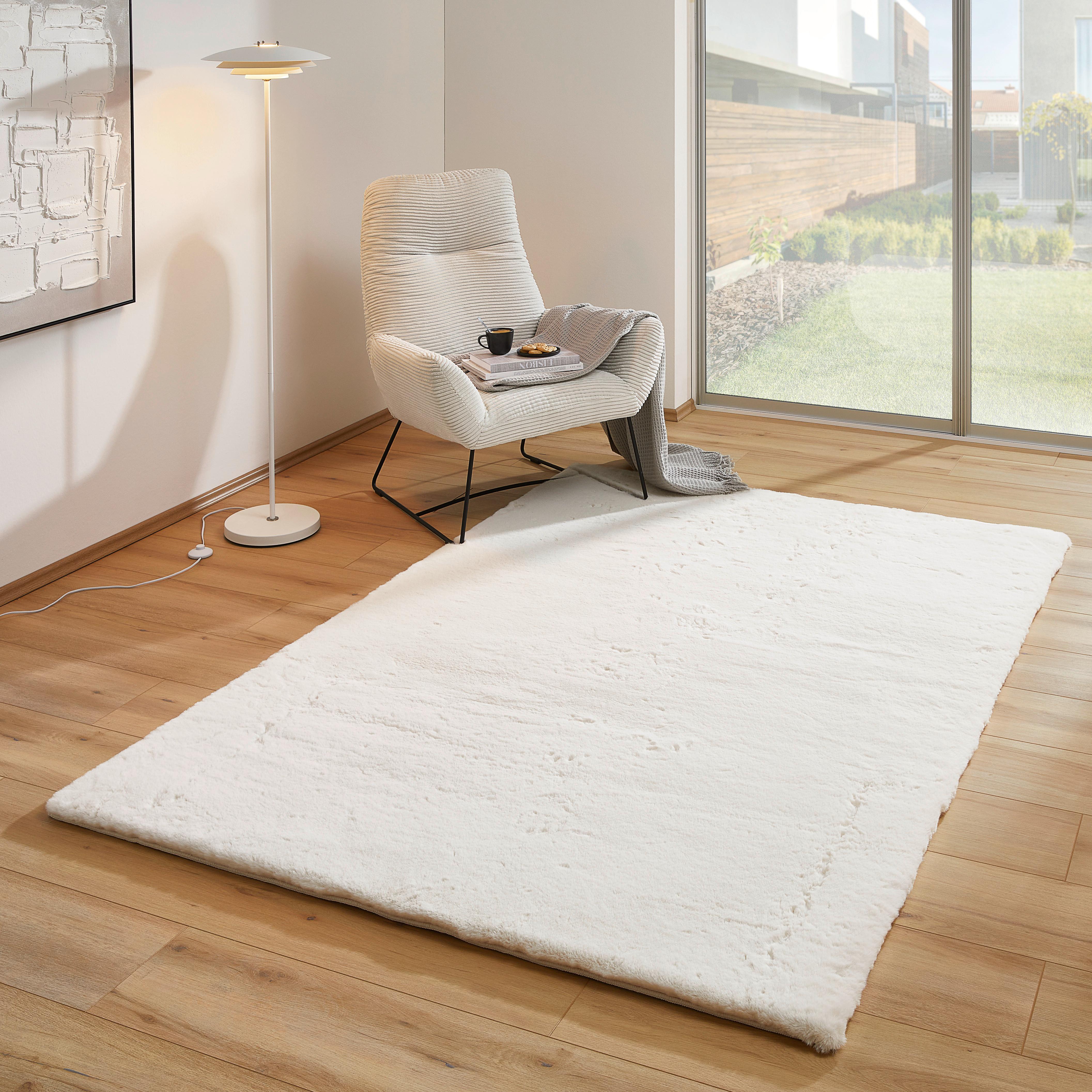 DYWAN Z WYSOKIM RUNEM SAPA - beżowy, Basics, tkanina (160/230cm) - Novel