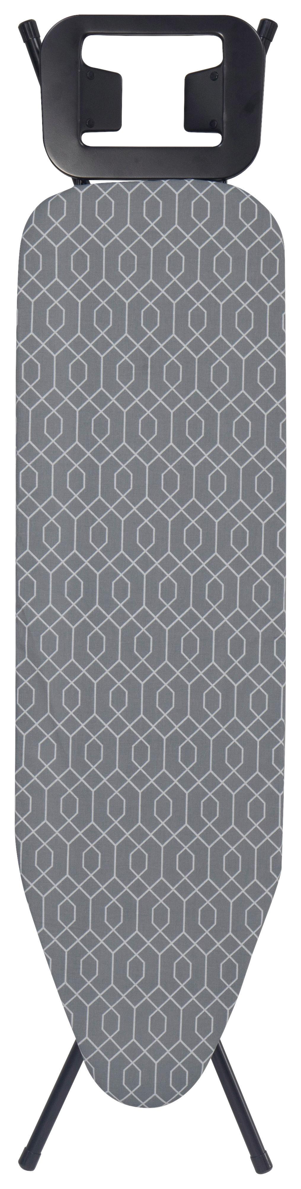STRIJKPLANK MICHI - Grijs, Modern, Kunststof/Textiel (127/30/89cm) - Mömax