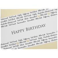 Postkarte Happy Birthday in Weiß - Goldfarben/Weiß, Papier (14,8/10,5cm)