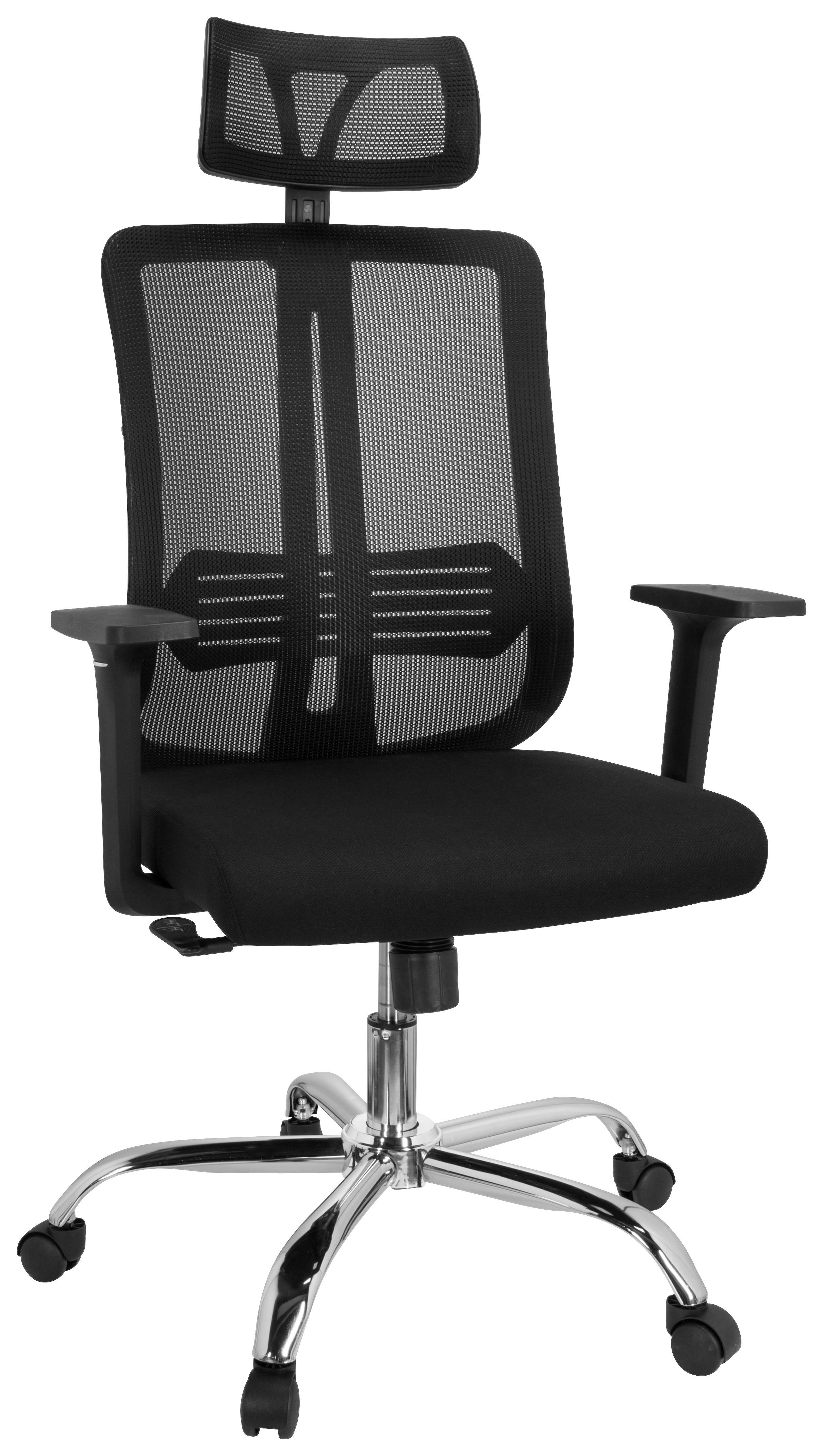 Pisarniški Stol Zh 200, Črna - srebrne barve/črna, Basics, kovina/umetna masa (66/102/59cm) - MID.YOU