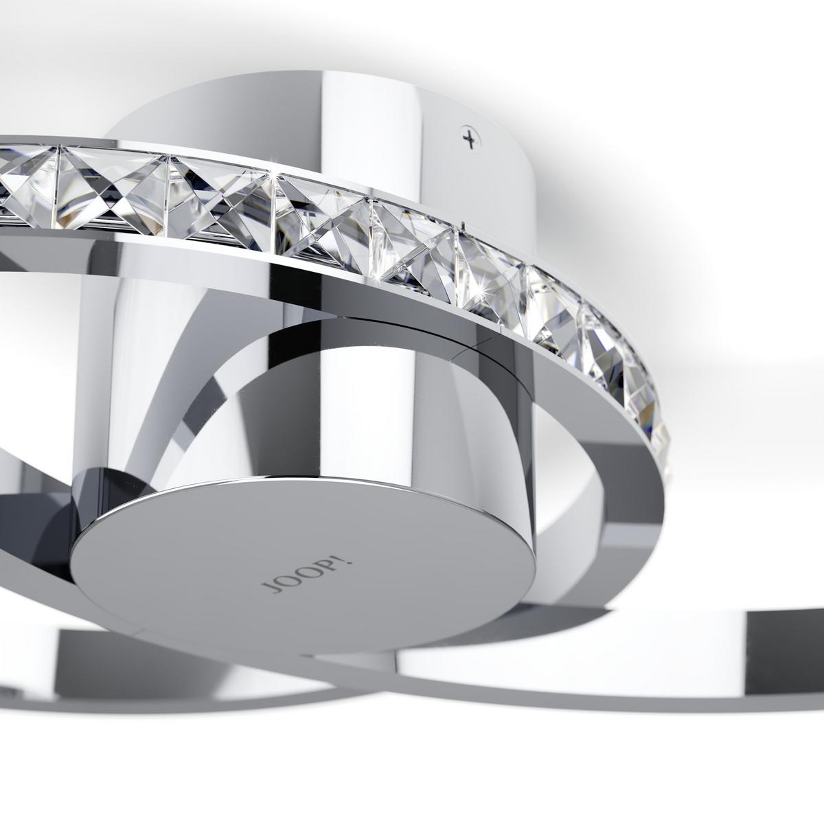 LAMPA SUFITOWA LED 34243* JEWEL LIGHTS JOOP! - przejrzysty/kolor chromowy, Lifestyle, metal/szkło (59,5/41,5/10cm) - Joop!