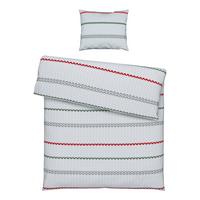 Bettwäsche Strick ca. 160x210cm - Weiss/Rot, Modern, Textil (160/210cm) - Modern Living