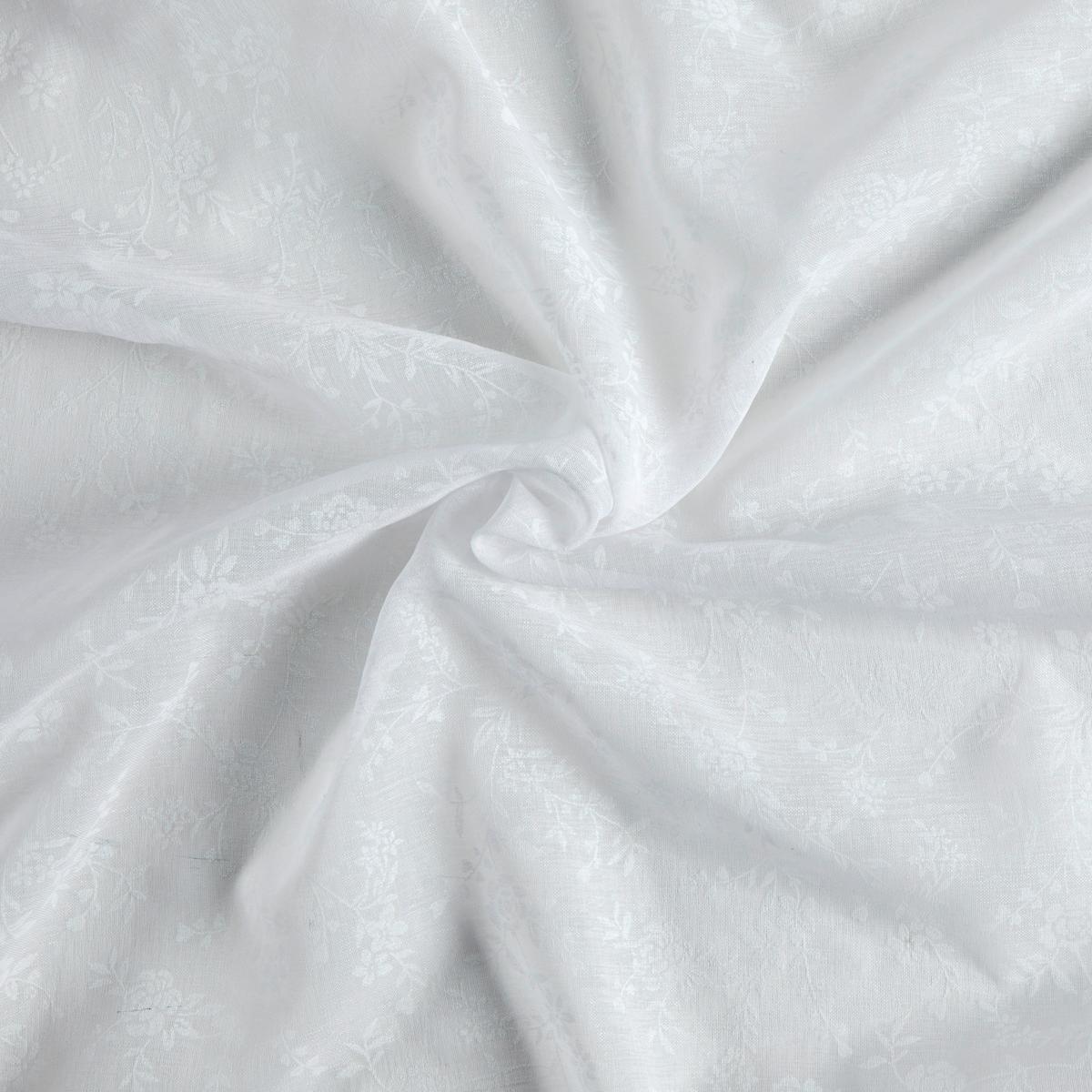 Fertigvorhang Raphaela in Weiss ca.140x245cm - Weiss, Romantik / Landhaus, Textil (140/245cm) - Zandiara