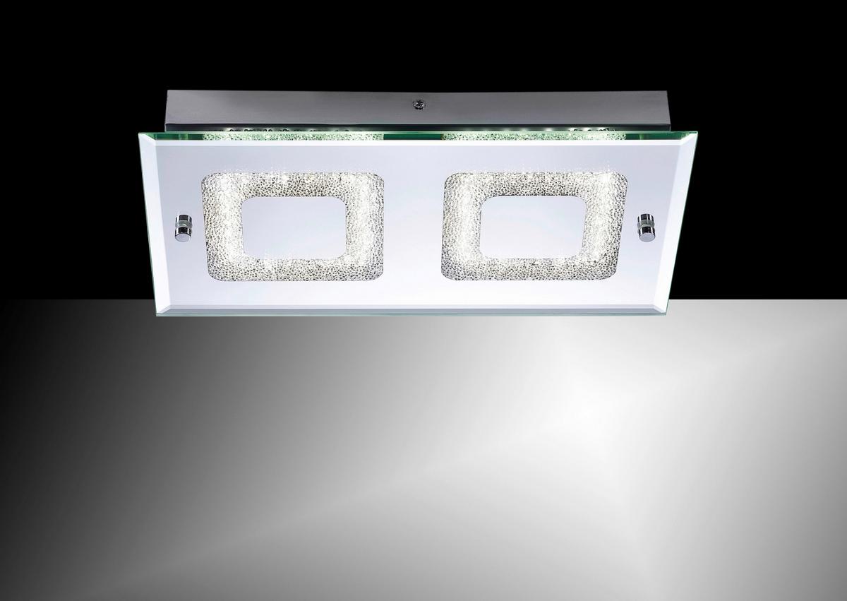 LED-Deckenleuchte Lisa max. 6 Watt - Chromfarben, KONVENTIONELL, Glas/Metall (40/7,5/24cm)