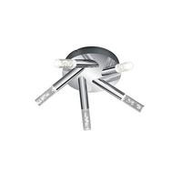 Badezimmer-Deckenleuchte Bolsa Chromfarben/Klar max. 3,1 Watt - Klar/Chromfarben, Design, Kunststoff/Metall (41,5/16,5cm) - Trio Leuchten
