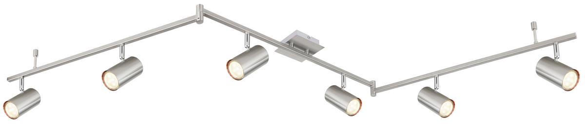 Strahler Robby in Nickelfarben max. 35 Watt - Design, Metall (180/10/18,5cm) - Globo