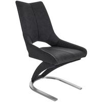 Scaun SEBASTIANO - culoare inox/negru, Modern, metal/textil (51/92,5/61cm)