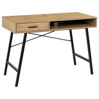 Masă de scris SCOTT - stejar Artisan/negru, Modern, metal/material pe bază de lemn (110/76/48cm) - Modern Living