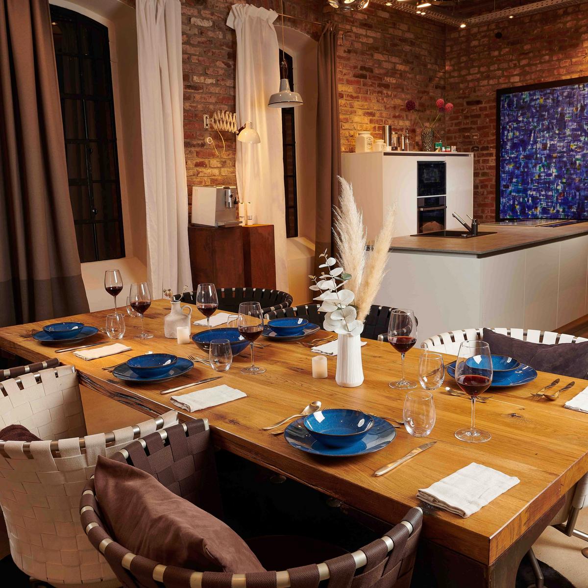 FRÜHSTÜCKSSERVICE 931945 KÖNIGSBLAU POSTSICHER - Blau, Basics, Keramik (37,7/36,5/37,5cm) - Mäser