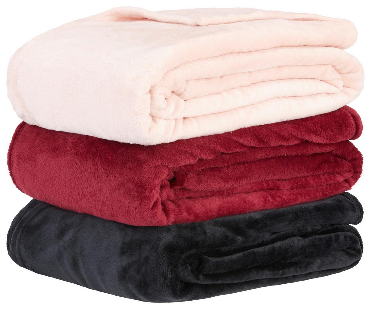 Kuscheldecke Michael ca. 220x240cm - Schwarz, Textil (220/240cm) - Modern Living