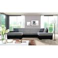 Funkcijska Sedežna Garnitura Diana New - Leva - črna/siva, Moderno, tekstil (355/77/87/184/164cm) - MÖMAX modern living