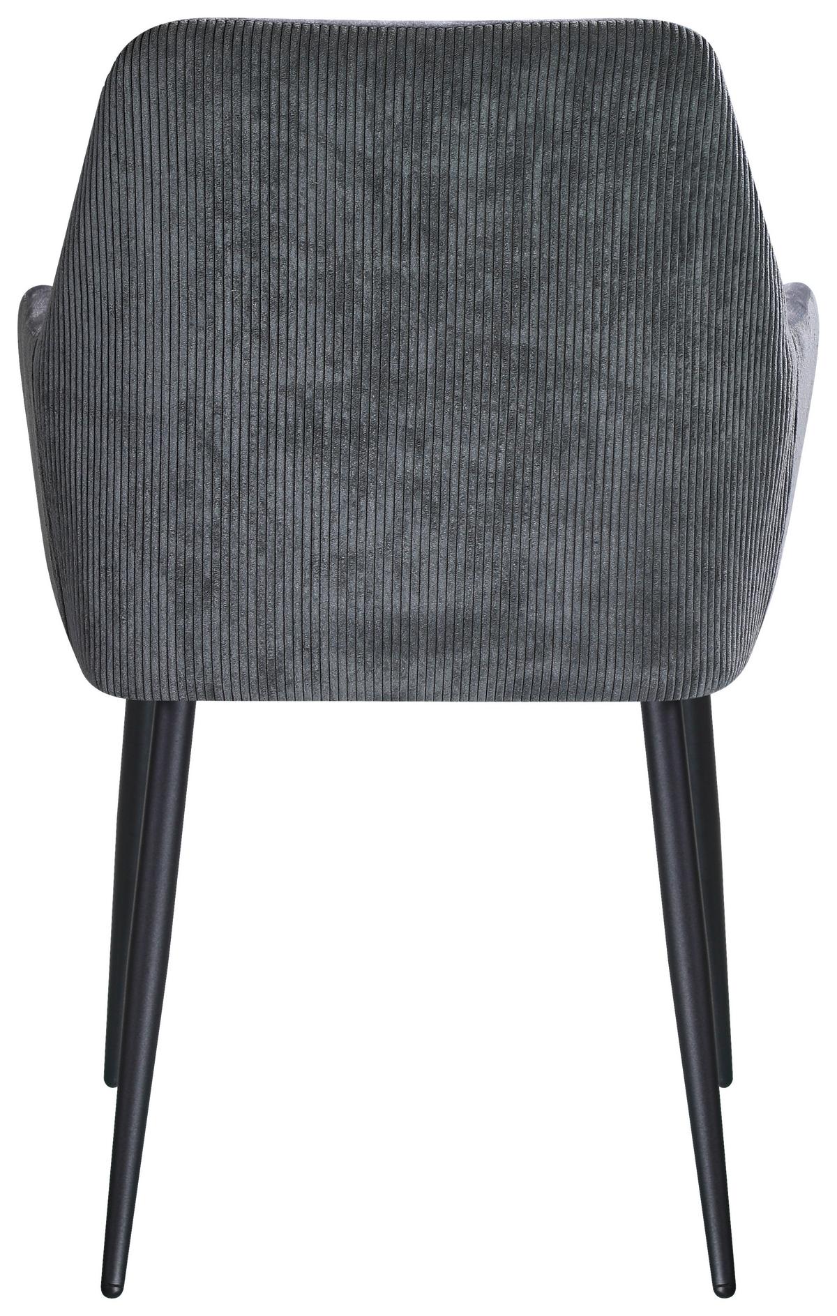 KRZESŁO Z PODŁOKIETNIKAMI MAJA -BASED- - jasnoszary/czarny, Modern, metal/tkanina (56,5/87/60cm) - Based
