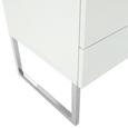 Nachtkästchen Weiß/silberfarben - Silberfarben/Weiß, MODERN, Holzwerkstoff/Metall (50/60/40cm) - Premium Living Nachtkästchen Weiß/silberfarben - Silberfarben/Weiß, MODERN, Holzwerkstoff/Metall (50/60/40cm) - Premium Living