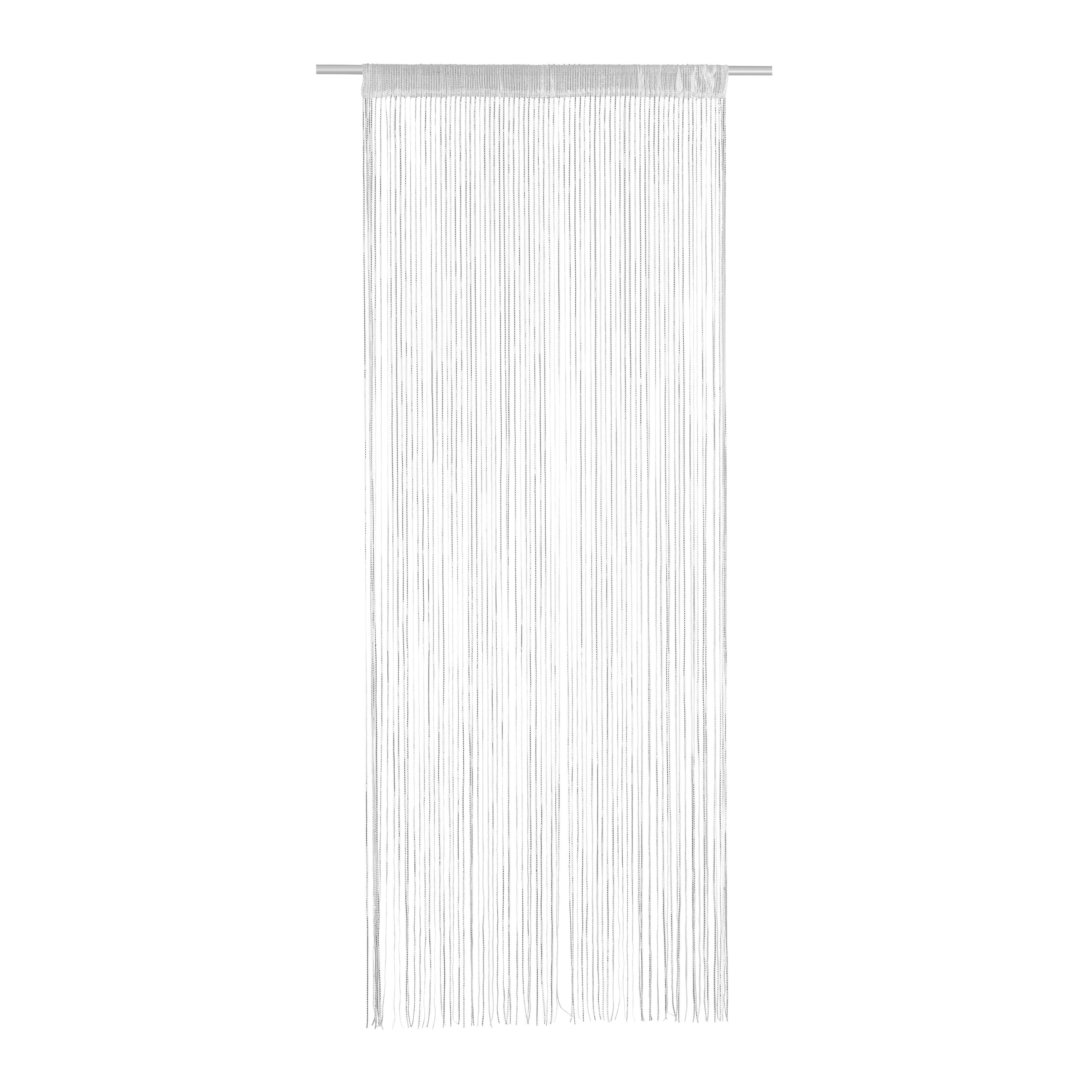 Fadenvorhang Lurex Silberfarben ca. 90x245cm - Silberfarben, Textil (90/245cm) - Mömax