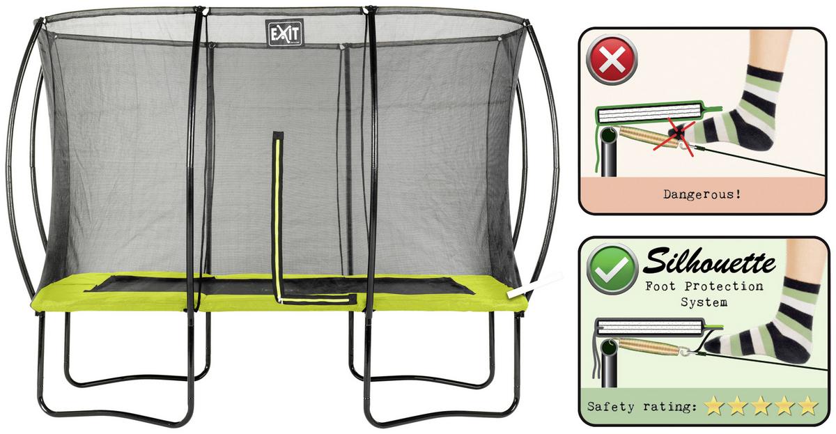 Trampolin Exit Silhouette, 214x305cm - zelena, Konvencionalno (214/262/305cm) - EXIT Toys